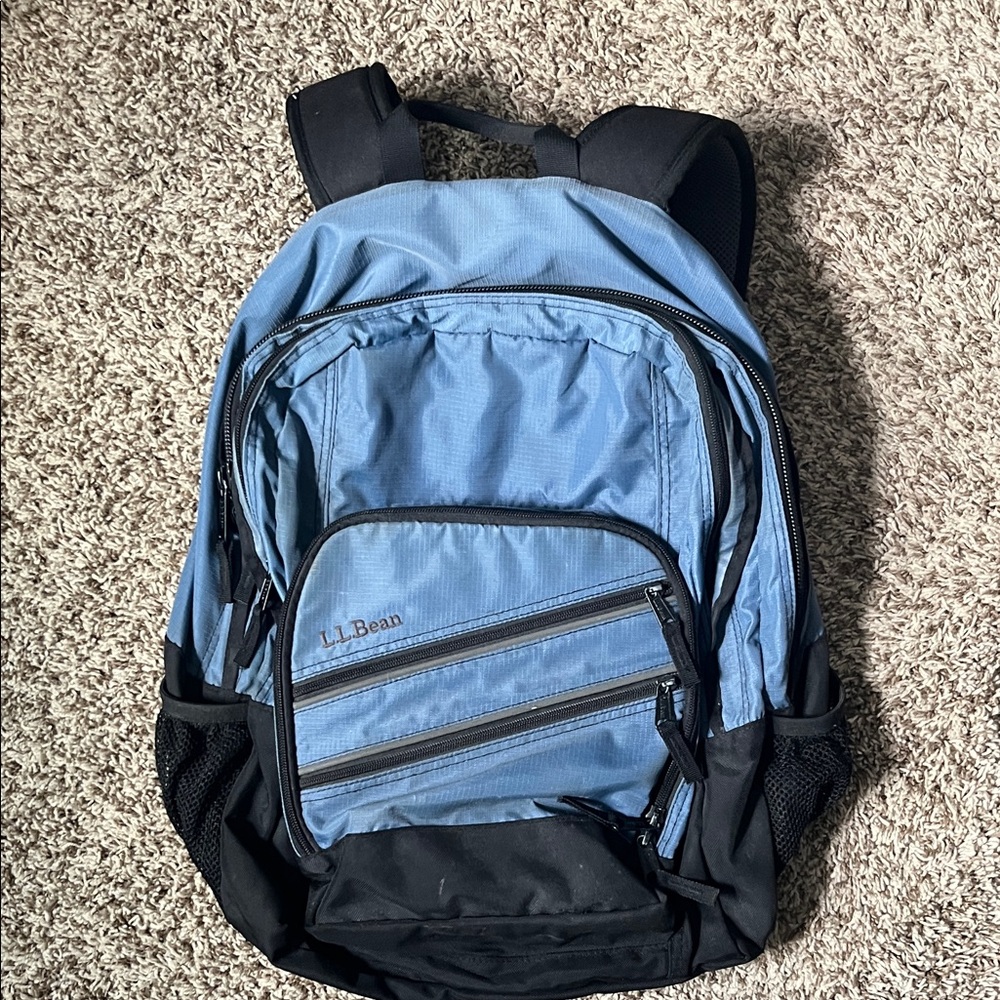 L.L. Bean Men's Backpack in Blue and Black